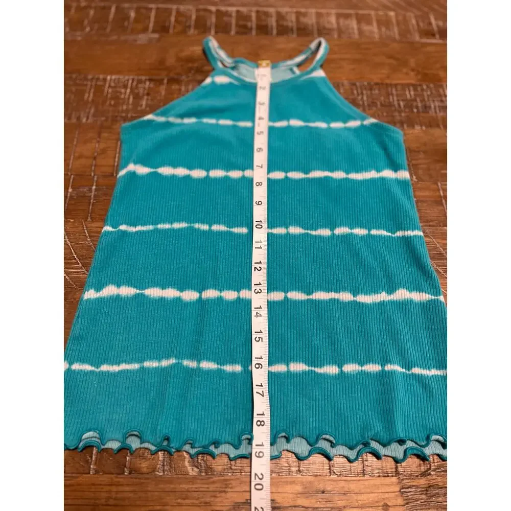 Old Navy Girl’s Sleeveless Top Tie-dye Ribbed Size XL 14 Halter Style Blouse